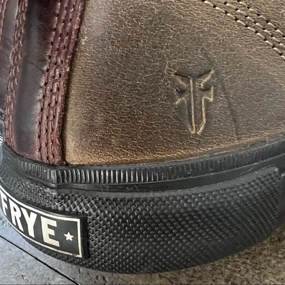 FRYE Ryan Leather Sneakers Casual Shoes Military Green - Picture 6 of 9